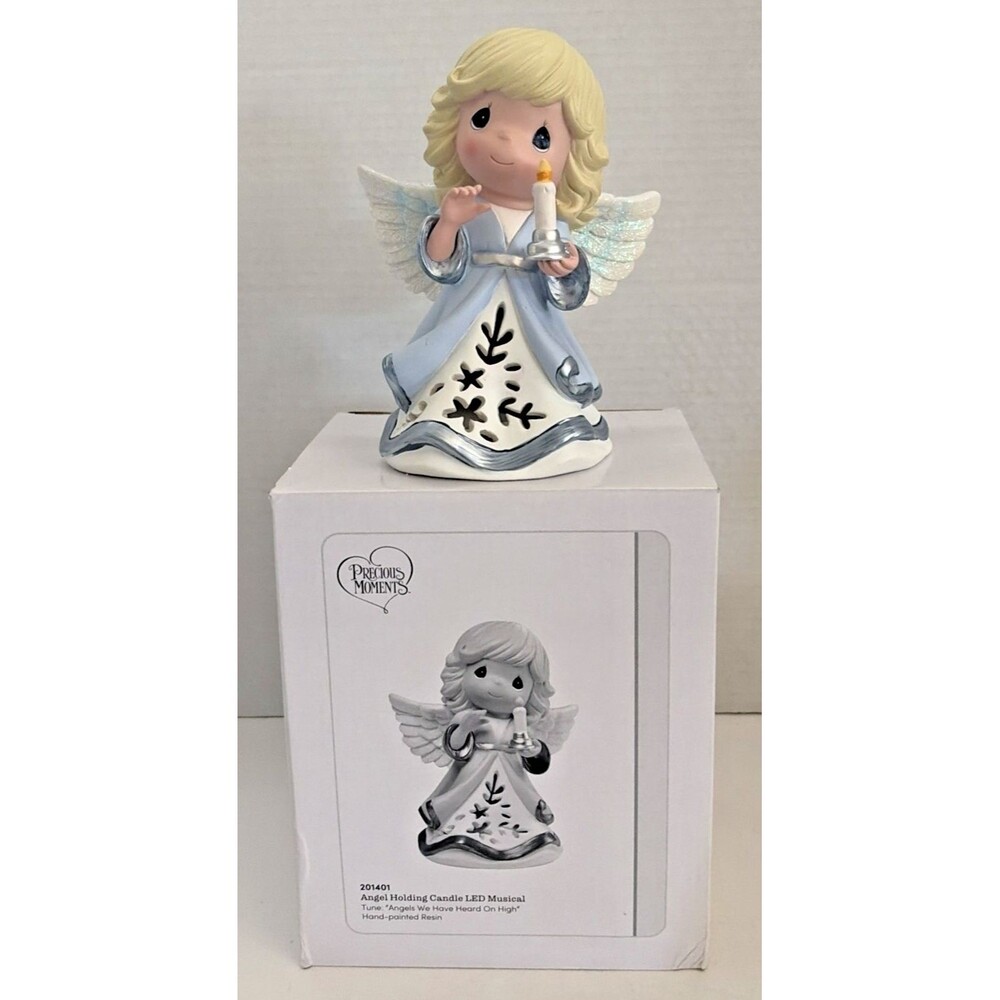 2019 Precious Moments "Angel Holding Candle" LED Light Up & Musical Figurine NIB